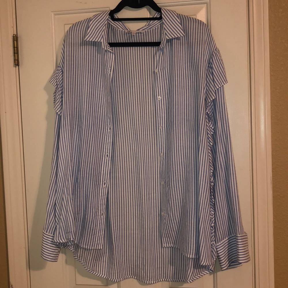 Blue & White Stripe Blouse